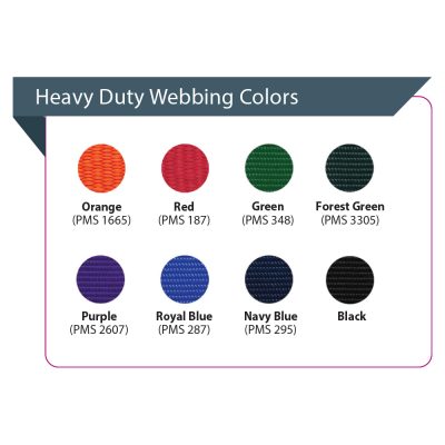 2022 Heavy Duty Webbing Colors - PE090 PE091 PE092 PE093