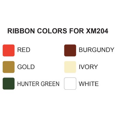 XM204_Ribbon Color Chart