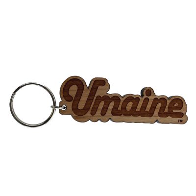 Wooden Text Key Tag