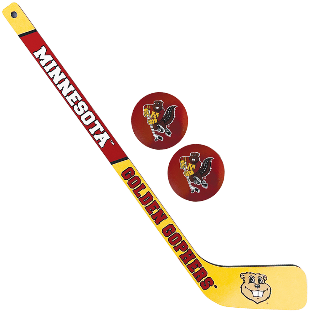 MiniHockey Stick & 2 Pucks Printed on One Side Spirit Products Ltd.