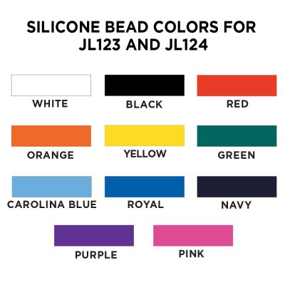 JL123 JL124 SILICONE BEAD COLOR SWATCHES